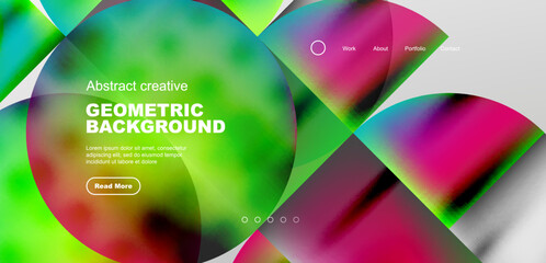 Obraz premium Abstract circles and lines geometric minimal trendy background. Business or technology design for wallpaper, banner, background, landing page, wall art, invitation, prints