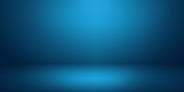 Abstract blue template background. Picture can used web ad. Blank space gradient wall.