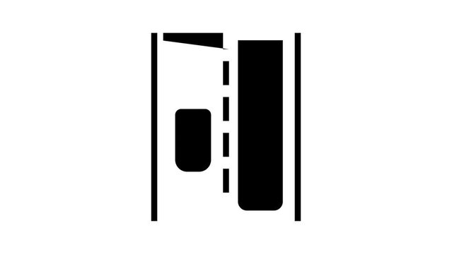 bituminous road glyph icon animation