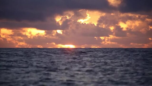 A tropical beach sunset timelapse. Camera on static position