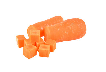 carrot cube on transparent png