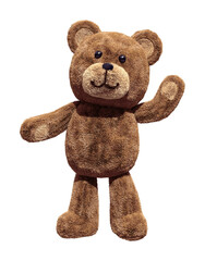 Cute teddy bear. 3d illustration
