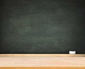 Abstract Natural wood table texture on Chalk rubbed out on background : Top view of plank wood for graphic stand product, interior design or montage display your product. Education concept.