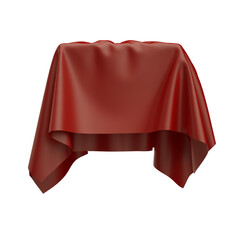 Fototapeta premium 3d render of abstract red folded cloth, red curtain