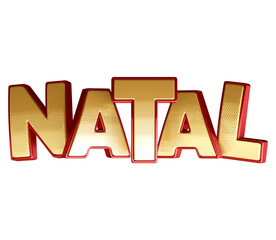 Fonte Natal 3d vermelho e dourada