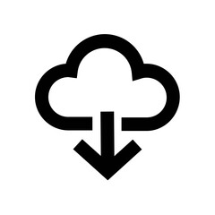 Obraz premium Cloud Downloading Vector Icon