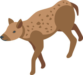 Hyena icon isometric vector. Animal wild. Savanna dog