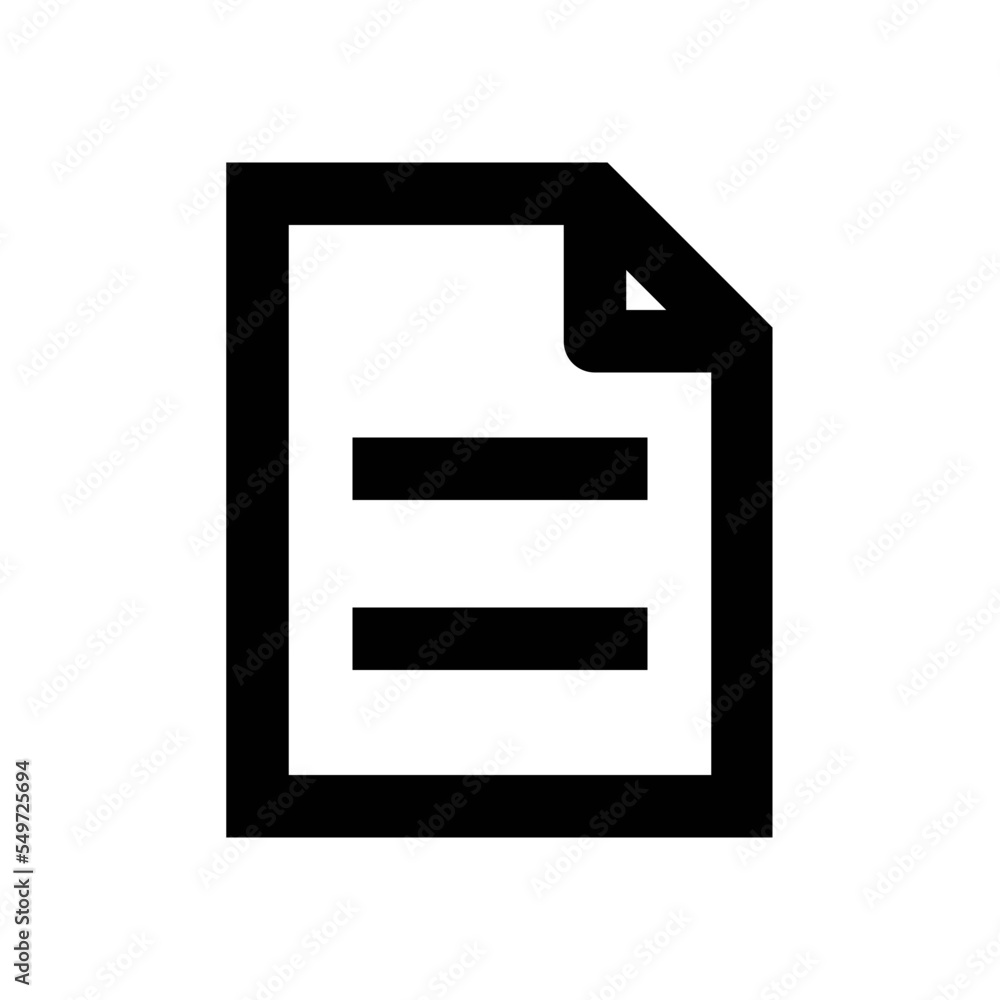 Poster text sheet vector icon