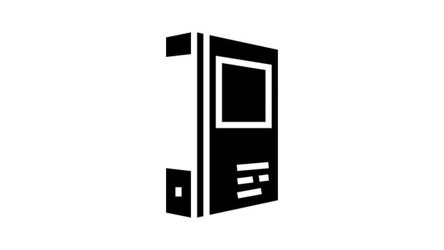 office folder glyph icon animation