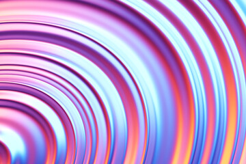 3D illustration  pink  stripes in the form of wave waves, futuristic background.