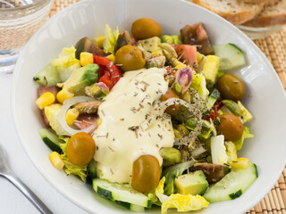 fresh vegetarian healthy vegetable salad
