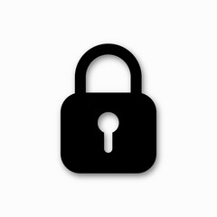 Padlock icon isolated on white background. Symbol sign lock. Vector illustration.