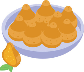 Rice food icon isometric vector. Brazilian cuisine. Culinary dish