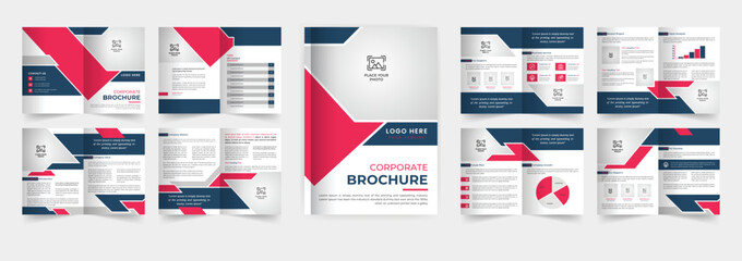 16 Pages corporate brochure template design
