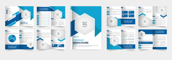16 Pages corporate brochure template design multipage brochure 