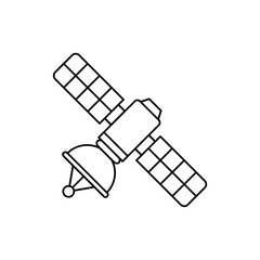 Satellite icon in line style icon, isolated on white background