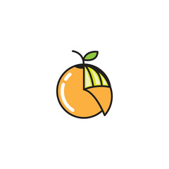 orange icon vector illustration logo design