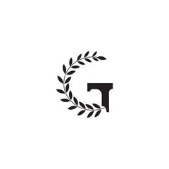 G letter logo illustration leaf natural vector design