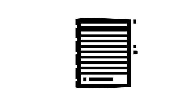 organizer book glyph icon animation