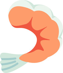 Shrimps flat icon Seafood Fresh package products