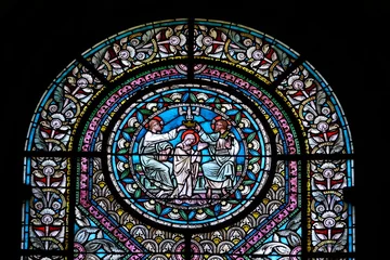 Foto auf Acrylglas Befleckt Sacre vitrail