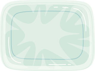 Plastic food container flat icon Box for fresh package