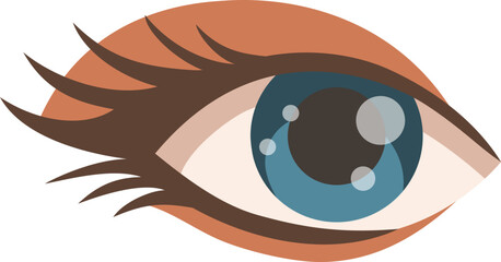 Blue eye flat icon Piercing Body part