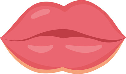 Plump lips flat icon Body part Piercing