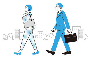 通勤するビジネスパーソン