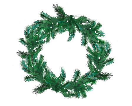 Christmas Wreath Png Illustration, Transparent Background, Holidays.