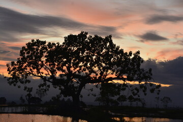 sunset in the mountains