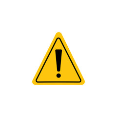 yellow warning triangle sign. vector illustration
