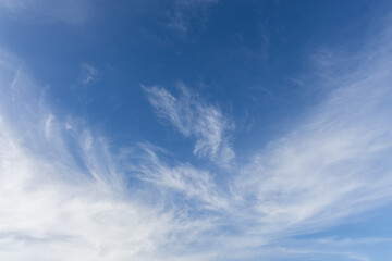 Naklejka na ściany i meble white clouds in sky , form beautiful natural pattern that is suitable , for use as background