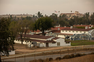 Fototapeta na wymiar Afternoon view of downtown Norco, California, USA.