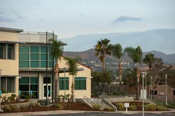 Afternoon view of downtown Norco, California, USA.