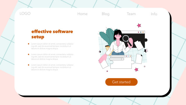 Programming web banner or landing page. Coding, testing and writing