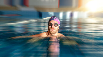 Swimmer in the pool.