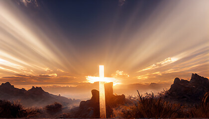 Ascension day concept, Christian Easter