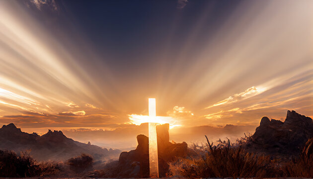 Ascension day concept, Christian Easter