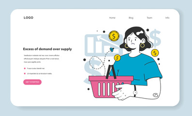 Excess of demand over supply as a financial inflation cause web banner