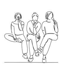 three girls eating ice cream