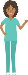 Obraz premium Black female nurse, woman medical staff.
