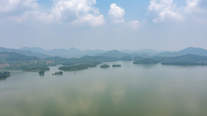 Landscape in Nui Coc lake, Thai Nguyen, Vietnam