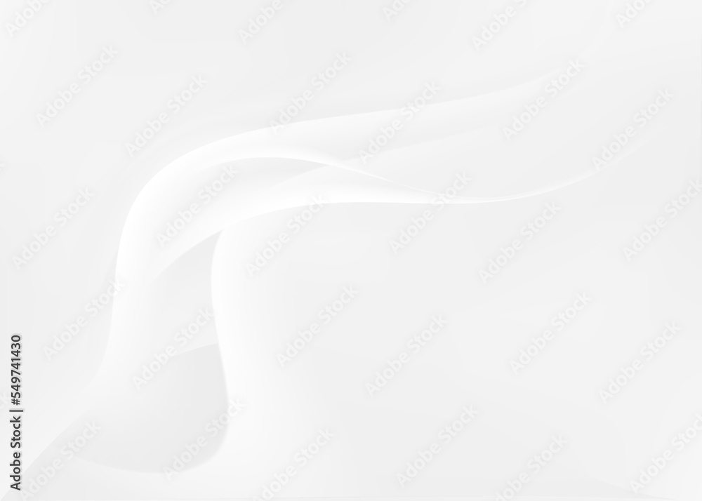 Poster soft and smoot minimal curvy lines background with white and grey color theme.