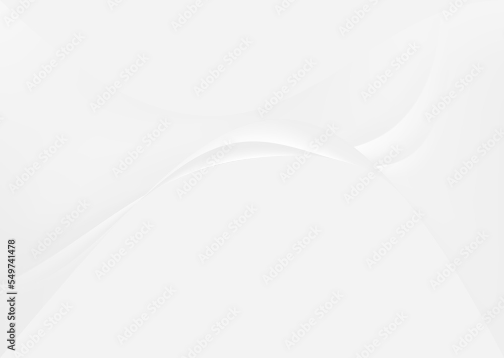 Poster soft and smoot minimal curvy lines background with white and grey color theme.