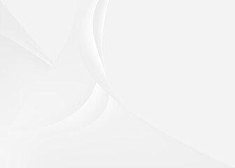 Obraz premium Soft and smoot minimal curvy lines background with white and grey color theme.