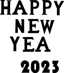 2023 Happy New Year text logo design. Number 2023 design template. 2023 collection
