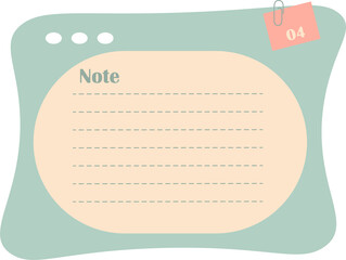 Pastel green notepad.