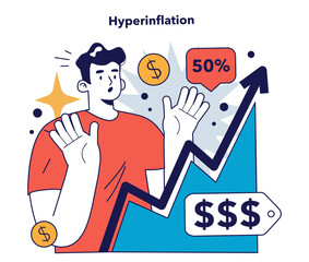 Hyperinflation inflation. Price increases and the value of money