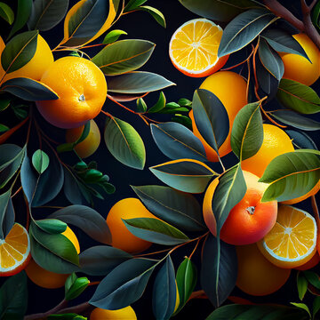 oranges and lemons background